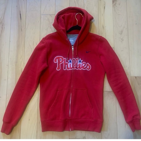Nike Red Zip-Up Hoodie - Picture 1 of 5